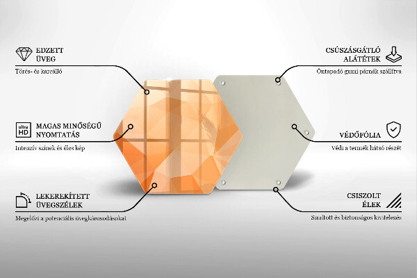 Skärbräda glas sexhörning Geometrisk bakgrund