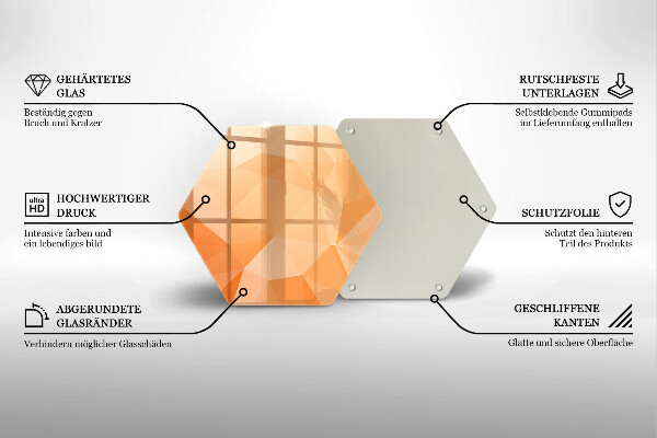 Skärbräda glas sexhörning Geometrisk bakgrund