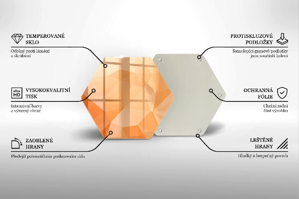 Skärbräda glas sexhörning Geometrisk bakgrund
