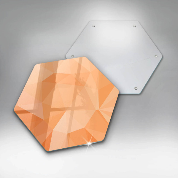 Skärbräda glas sexhörning Geometrisk bakgrund