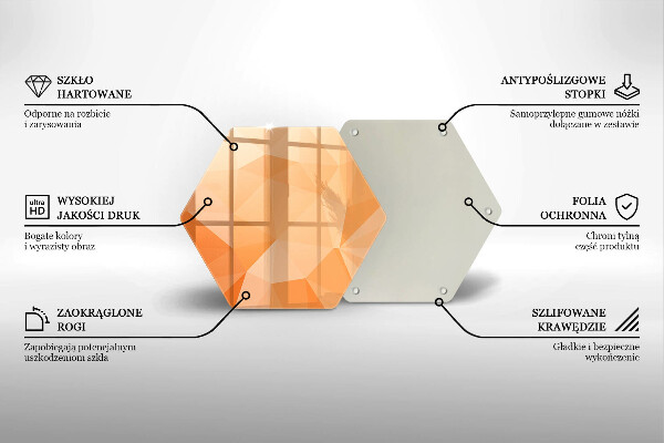 Skärbräda glas sexhörning Geometrisk bakgrund