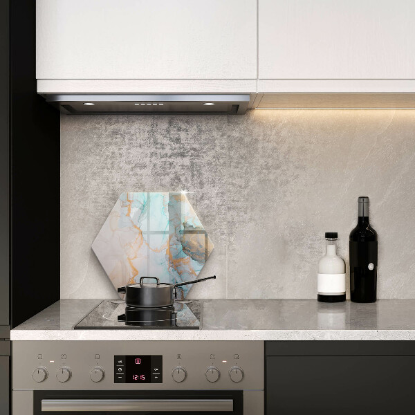 Skärbräda glas sexhörning Marmor abstraktion