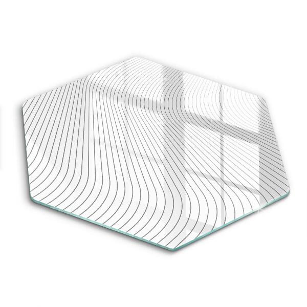 Skärbräda glas sexhörning Modernt linjemönster