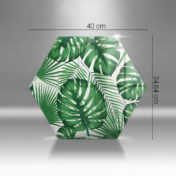 Skärbräda glas sexhörning Monstera lämnar