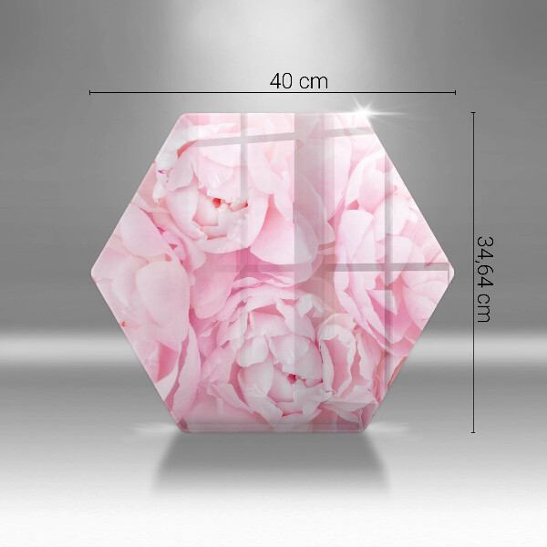 Skärbräda glas sexhörning Fina pioner