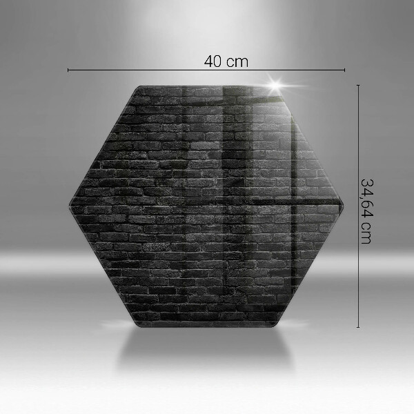 Skärbräda glas sexhörning Vägg tegelvägg