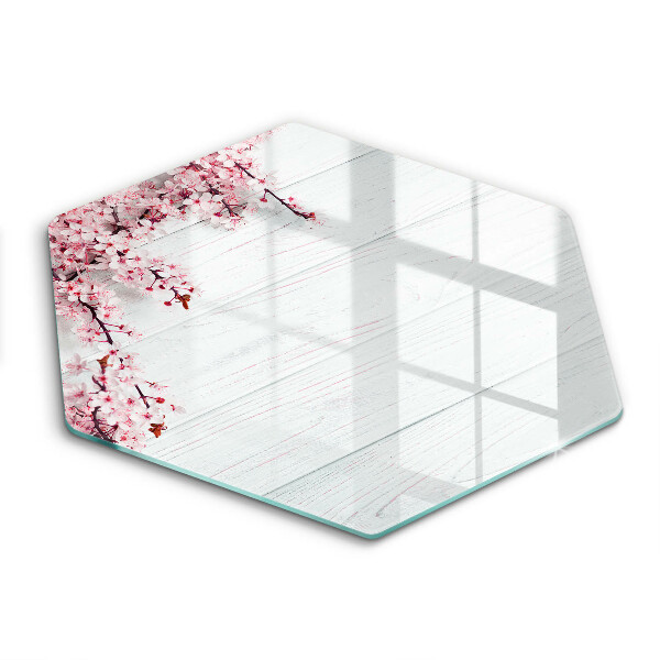 Skärbräda glas sexhörning Blommor på brädorna