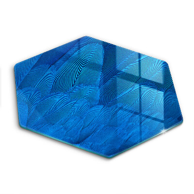 Skärbräda glas sexhörning Fågelfjädrar