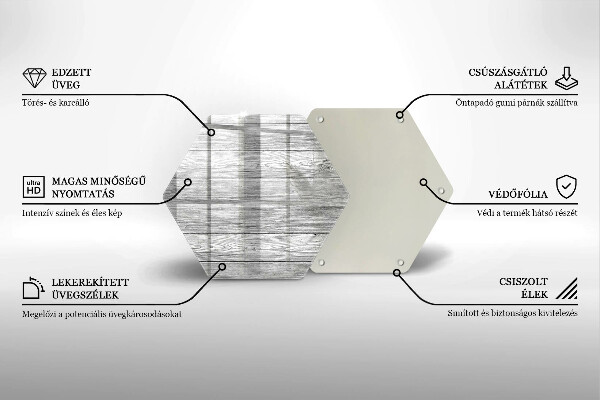 Skärbräda glas sexhörning Gamla träskivor