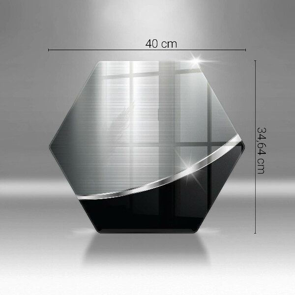 Skärbräda glas sexhörning Abstraktion med metall