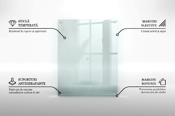 Skärbräda i glas 2x40x52 cm transparent