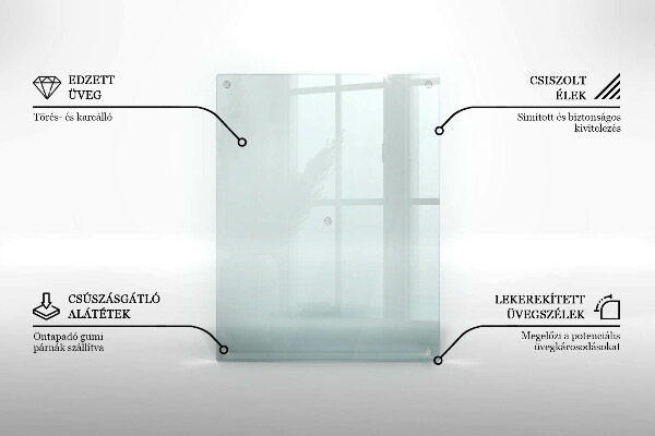 Skärbräda i glas 2x40x52 cm transparent