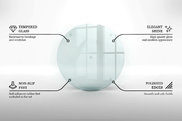 Skärbräda glas transparent fi30 cm