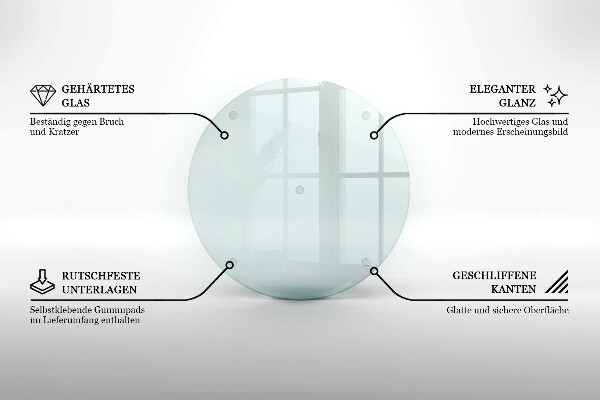 Skärbräda glas transparent fi40 cm