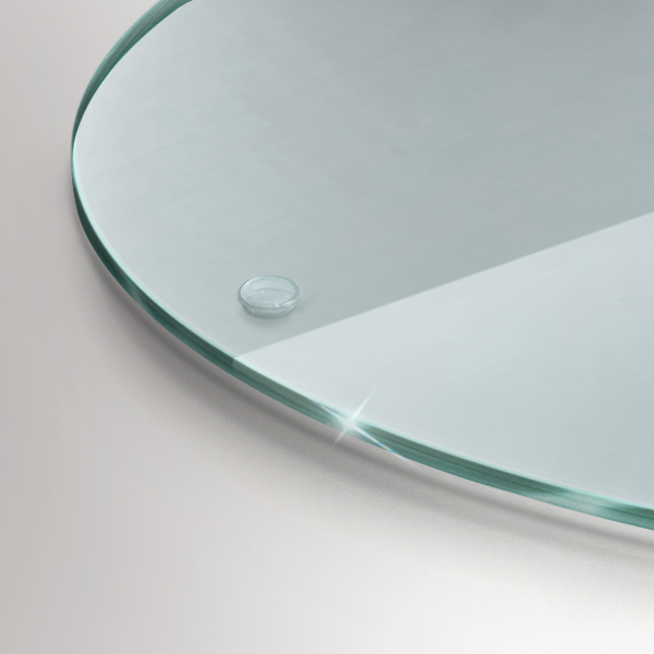 Skärbräda i glas rund 40 cm