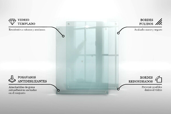 Skärbräda i glas transparent 52x40 cm