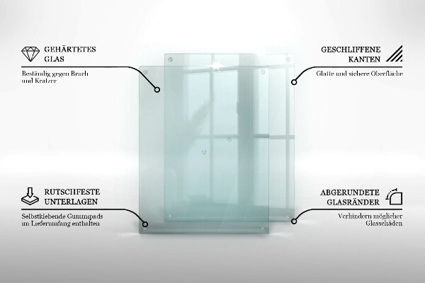 Skärbräda glas transparent 52x40 cm