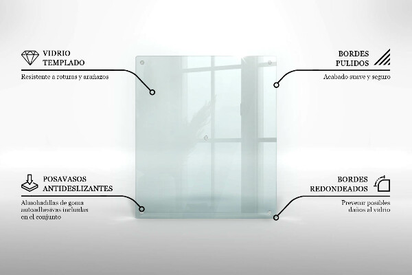 Skärbräda glas transparent 60x52 cm