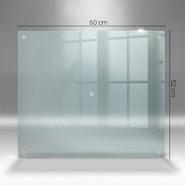 Skärbräda i transparent glas 60x52 cm