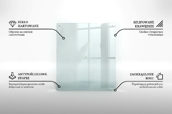 Skärbräda glas transparent 60x52 cm