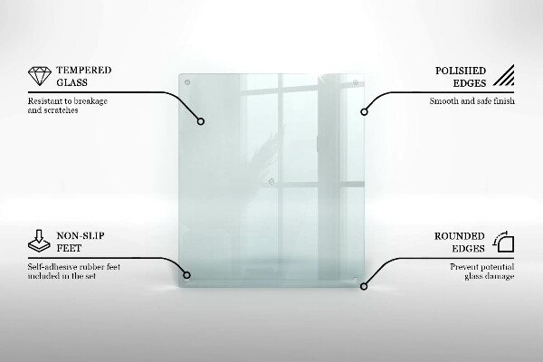 Skärbräda glas transparent 60x52 cm