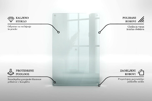 Skärbräda i glas 80x52 cm transparent
