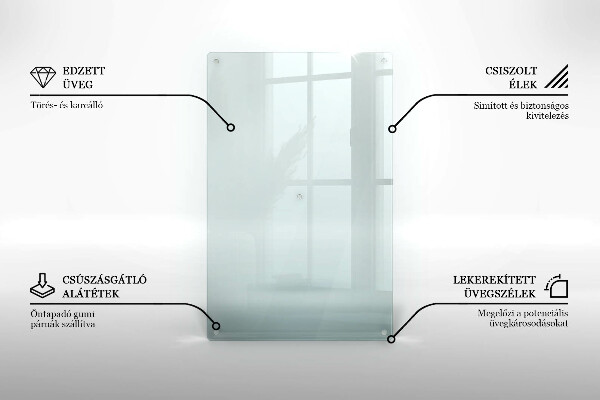 Skärbräda i glas 80x52 cm transparent