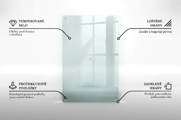 Skärbräda glas transparent 80x52 cm