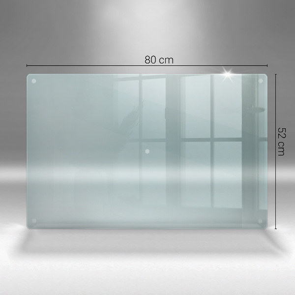 Skärbräda i glas 80x52 cm transparent