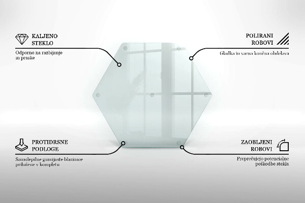 Skärbräda i glas 40 cm