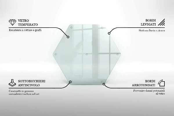 Skärbräda i glas 40 cm