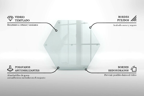 Skärbräda glas transparent h40 cm
