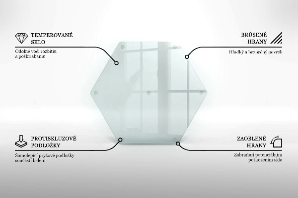 Skärbräda glas transparent h40 cm