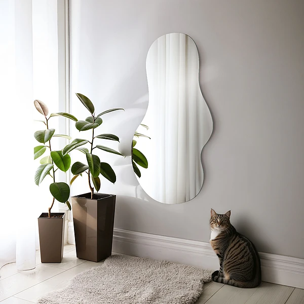 Asymmetrisk spegel elegant 40x80