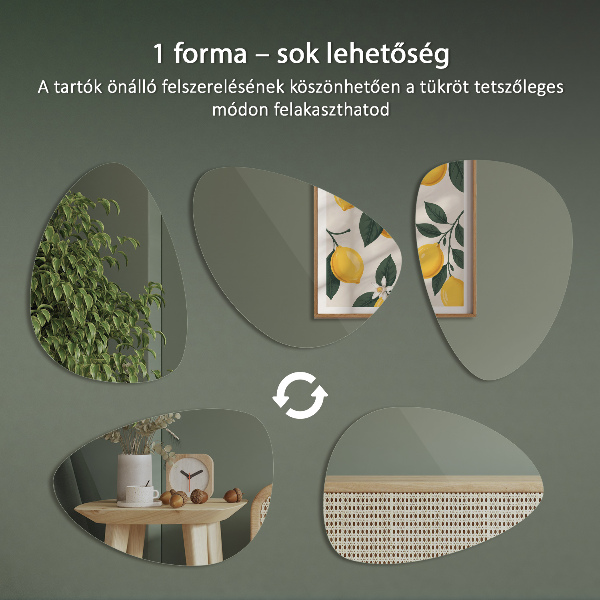 Äggformad spegel 57x80 cm