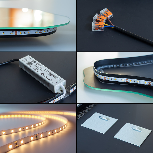 Äggformad LED-spegel 57x80 cm