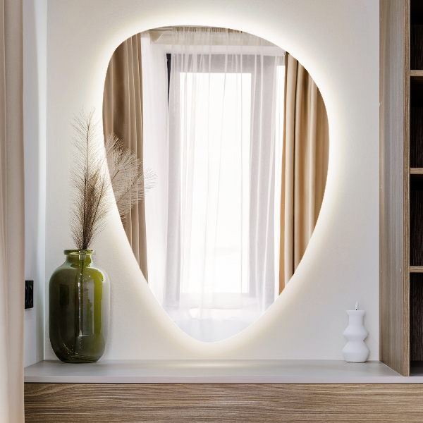 Ovoid LED-spegel 64x90 cm