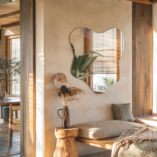 Spegel i form av en fläck unik 48x48 cm