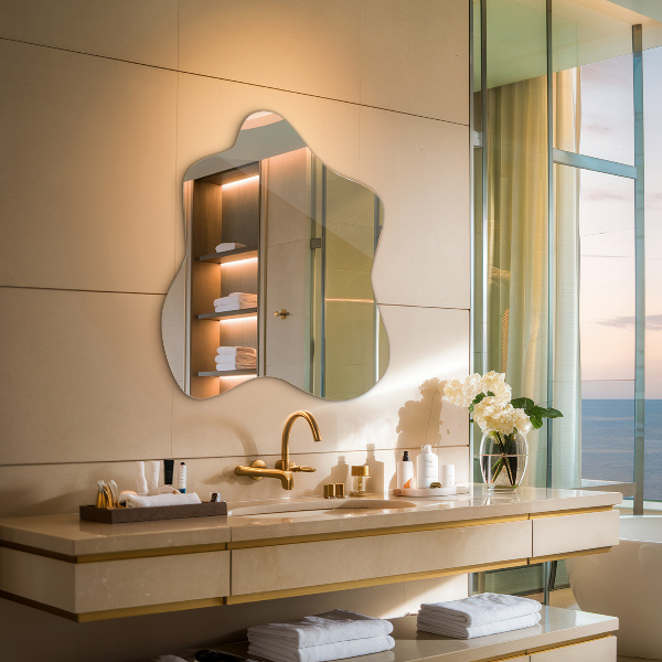 Spegel i form av en fläck unik 58x58 cm