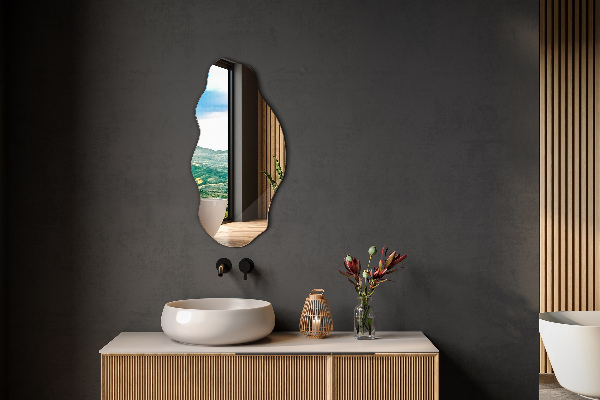 Spegel organisk form fläck 40x80