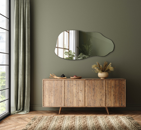 Asymmetrisk spegel fläck modern 45x90