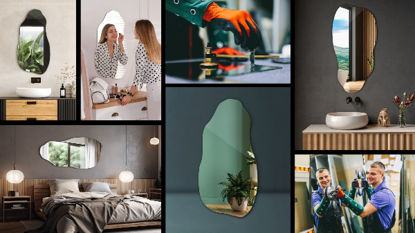 Asymmetrisk spegel fläck original 50x100