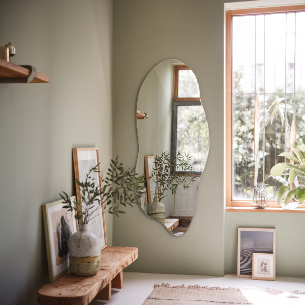 Oregelbunden spegel elegant accessoar 40x90 cm