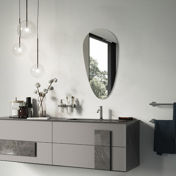 Droppformad spegel modern 45x90 cm