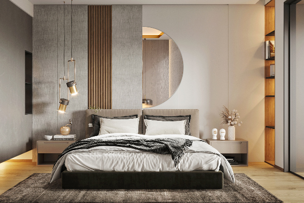 Spegel halvcirkel 40x80 cm