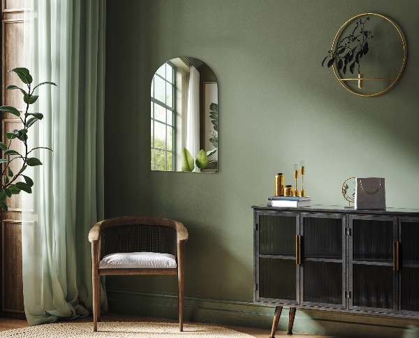 Välvd spegel modern 60x100 cm