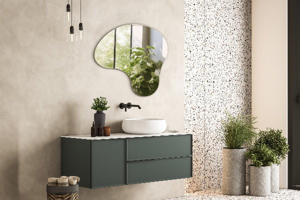 Spegel organisk form utan ram 68x67 cm