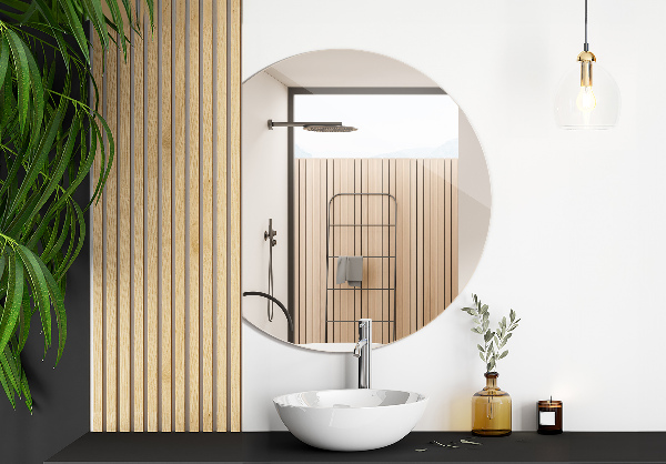 Halvcirkel spegel original 84x100 cm