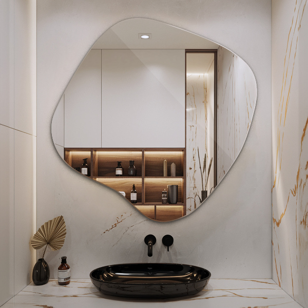 Spegel fläck asymmetrisk 58x59 cm