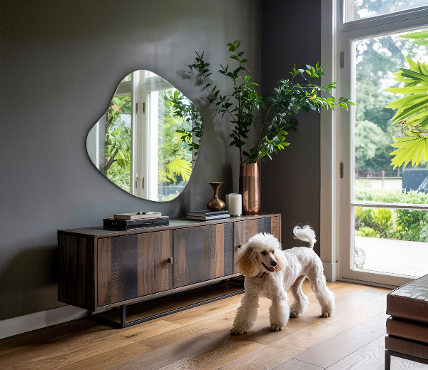 Spegel fläck asymmetrisk 77x77 cm